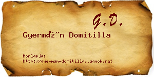 Gyermán Domitilla névjegykártya